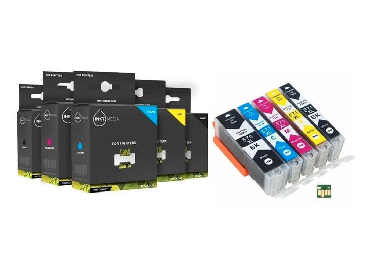 Set Canon PGI-570 & CLI-571 XL serie Inktmedia Huismerk, Computers en Software, Printerbenodigdheden, Nieuw, Cartridge, Ophalen