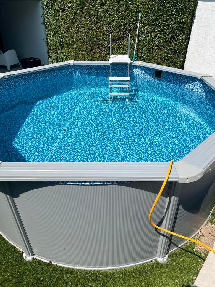 Complete zwembad set incl warmtepomp, Tuin en Terras, Zwembaden, Gebruikt, Opzetzwembad, 120 cm of meer, 200 tot 400 cm, 300 cm of meer