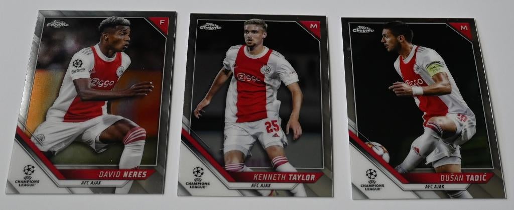 Topps/Ajax Amsterdam/Ligue des Champions/5e, Collections, Articles de Sport & Football, Enlèvement ou Envoi, Comme neuf, Cartes de joueur