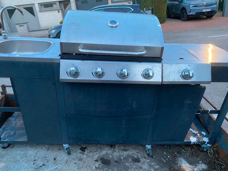 gasbbq- buitenkeuken, Tuin en Terras, Gasbarbecues, Gebruikt, Ophalen