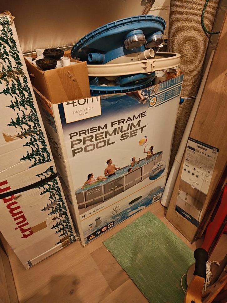 Zwembad 4m57 en grote filter en pomp en zouthydrolyse, Tuin en Terras, Zwembaden, Ophalen