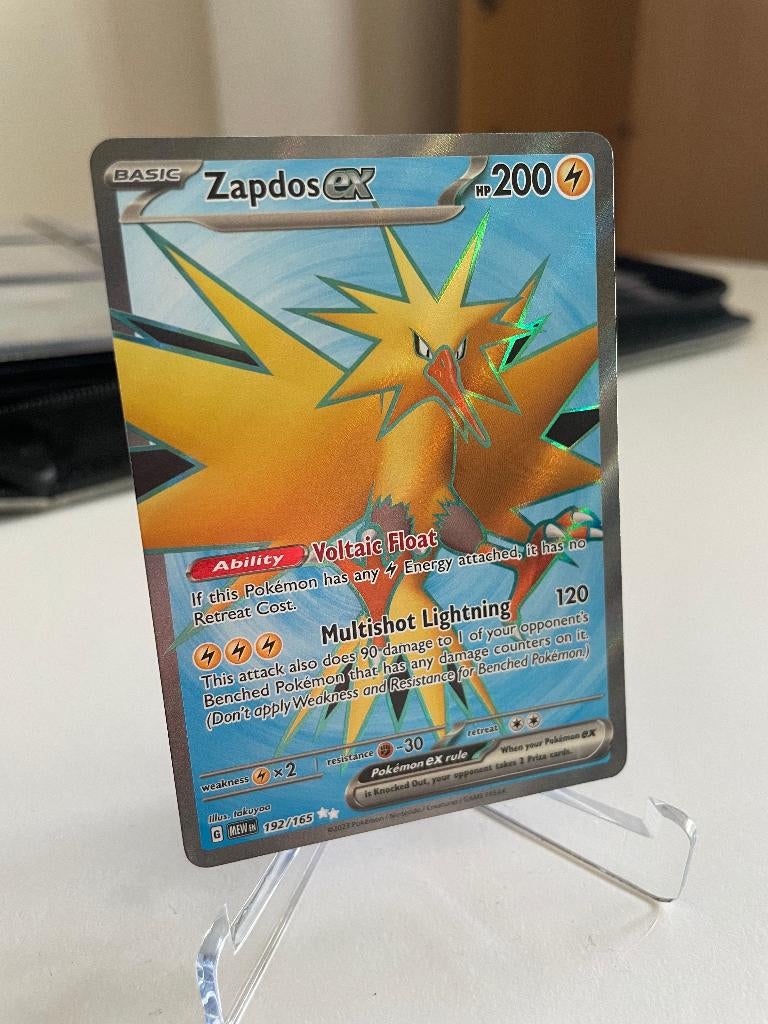 Zapdos EX (MEW 192) - NM, Hobby en Vrije tijd, Ophalen of Verzenden, Zo goed als nieuw, Losse kaart, Foil