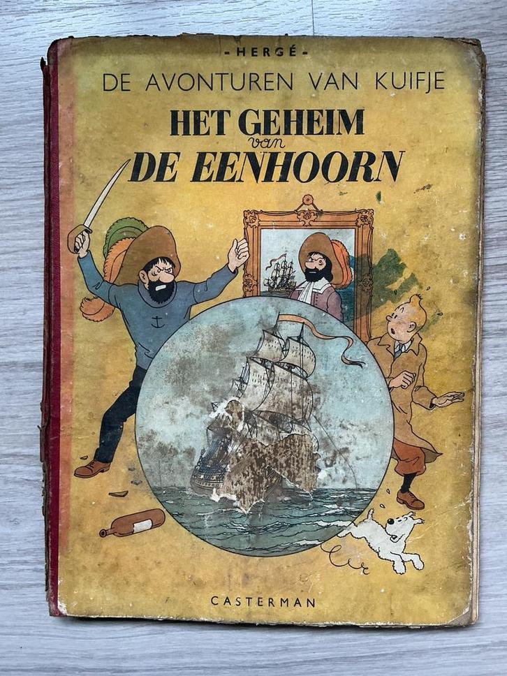 Kuifje Het Geheim van de Eenhoorn 1947, Boeken, Stripverhalen, Gelezen, Ophalen