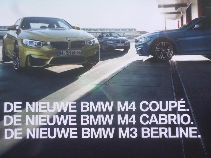 BMW M3 Berline M4 Coupe & Cabrio 2014 Brochure, Boeken, Auto's | Folders en Tijdschriften, BMW, Ophalen of Verzenden
