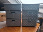 Stoffen kasten (2 stuks), Ophalen, Gebruikt, Minder dan 100 cm, Met lade(s)