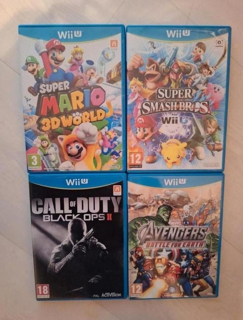 WiiU games - Smash bros Mario 3D world Avenger Call of duty, Consoles de jeu & Jeux vidéo, Jeux | Nintendo Wii U, Enlèvement ou Envoi