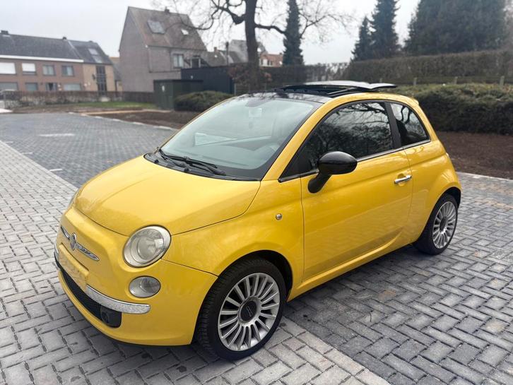 FIAT 500 / AUTOMAAT / OPENDAK, Auto's, Fiat, Particulier, Te koop, Bluetooth, Benzine, Automaat, Ophalen