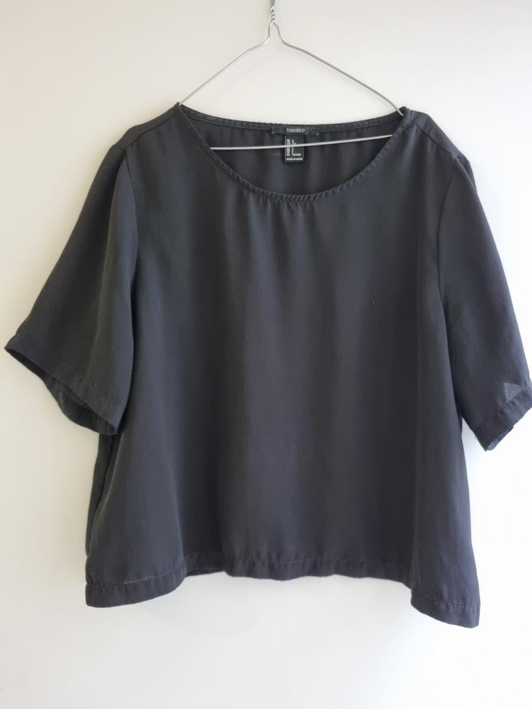Zwarte korte blouse Forever21 maat S-L, Kleding | Dames, Topjes, Ophalen of Verzenden, Maat 36 (S)
