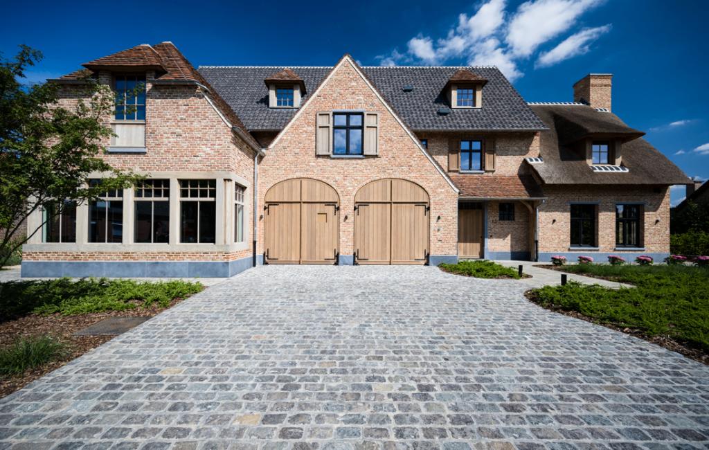 Dubbel afromosia poort – topkwaliteit & tijdloos design, Ophalen, Hout, 120 cm of meer, 215 cm of meer