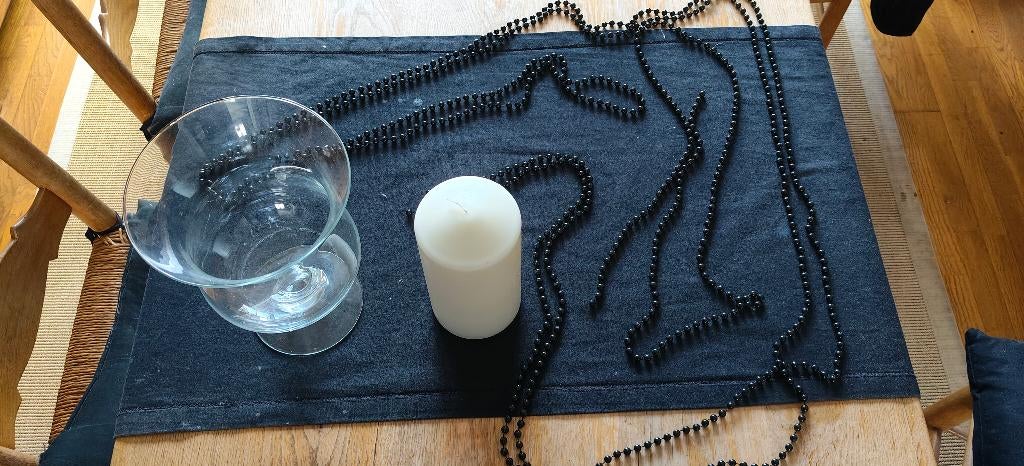 Vase en verre avec bougie, Moins de 25 cm, Comme neuf, Enlèvement, Bougie