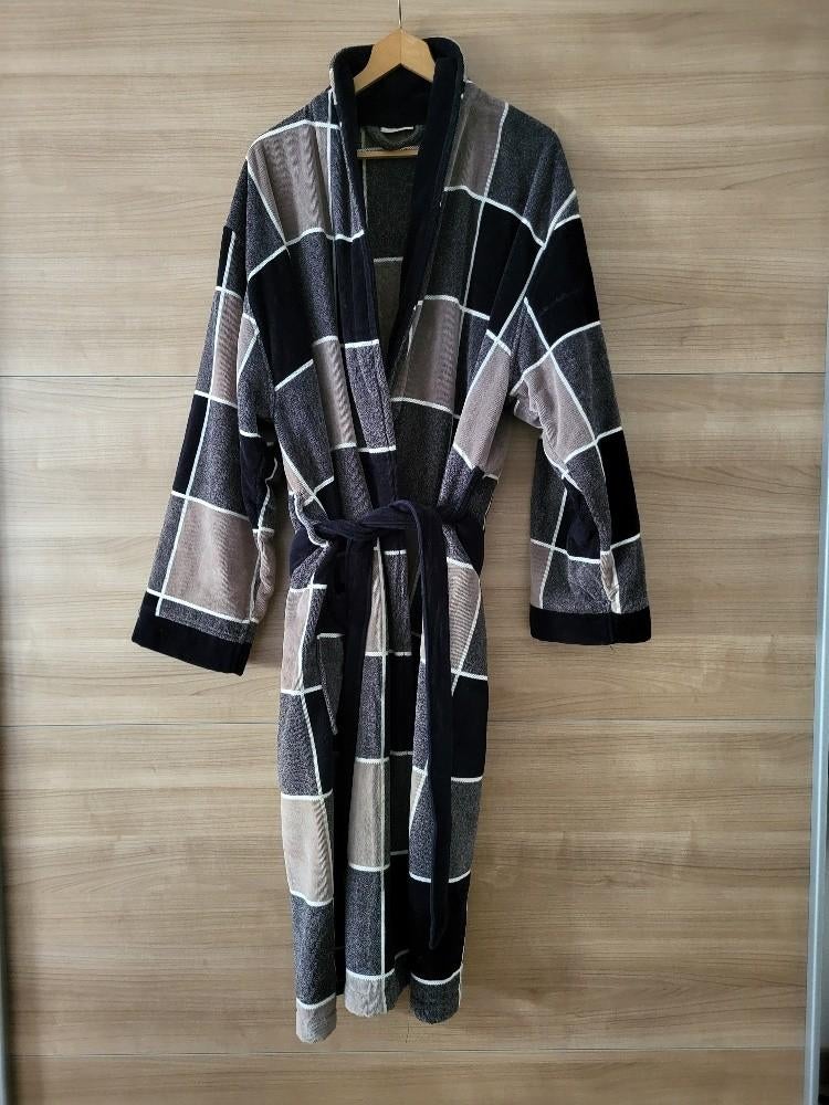 Geruite peignoir/kamerjas maat large, Kleding | Heren, Pyjama's, Nieuw, Maat 52/54 (L), Ophalen of Verzenden