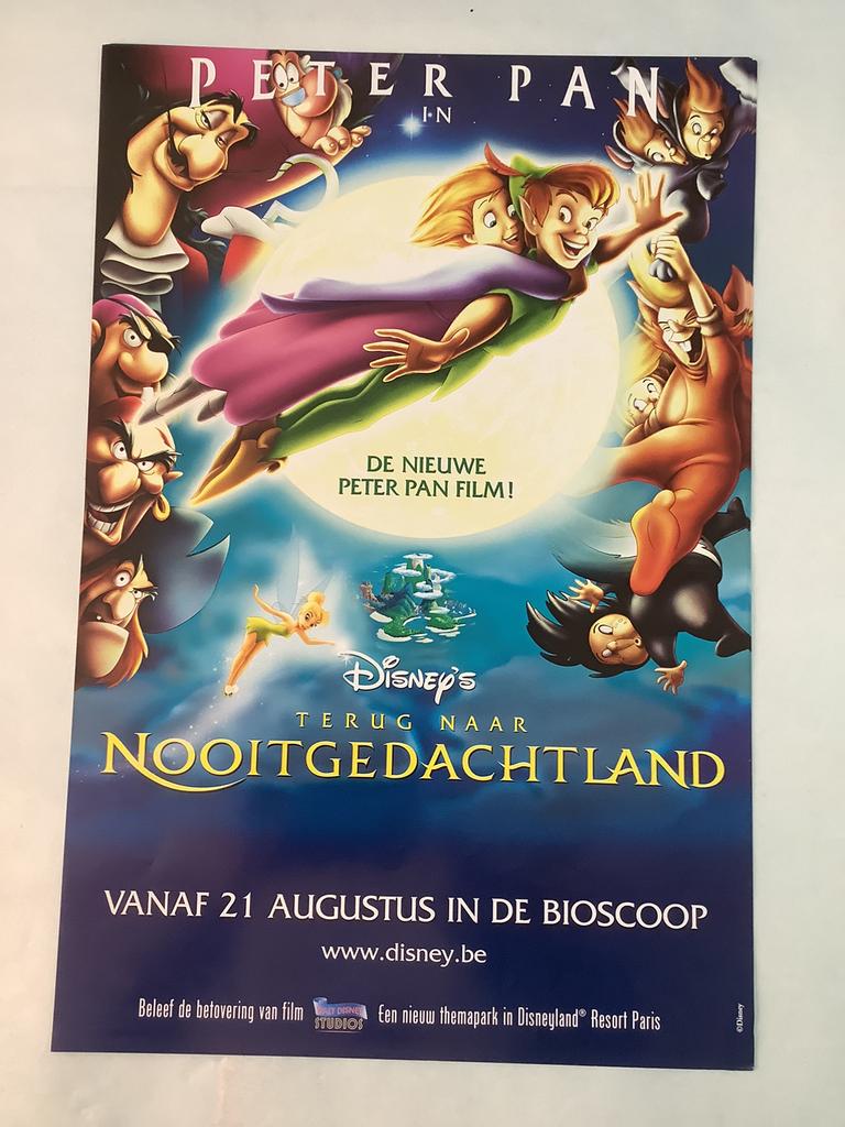 PETER PAN   filmposter   40-60 cm, Ophalen of Verzenden