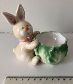 Lapin avec coquille d'œuf de chou - en grès, Enlèvement ou Envoi, Comme neuf, Animal