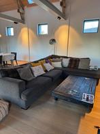 Hoekzetel 3.20 m op 2.50 m stof (kleur donkerbruin), Ophalen, Gebruikt, Stof