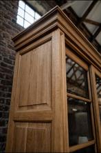 Buffet/vitrine en chêne LIVRAISON GRATUITE, Maison & Meubles, 25 à 50 cm, 200 cm ou plus, Avec tablette(s), Comme neuf