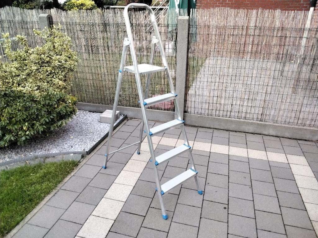 ALUMINIUM Vouwladder met 5 treden (igst), Ophalen, Ladder
