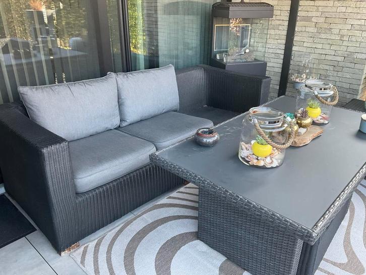 Te koop mooi lounge set compleet, Tuin en Terras, Tuinsets en Loungesets, Zo goed als nieuw, Loungeset, Wicker, 6 zitplaatsen