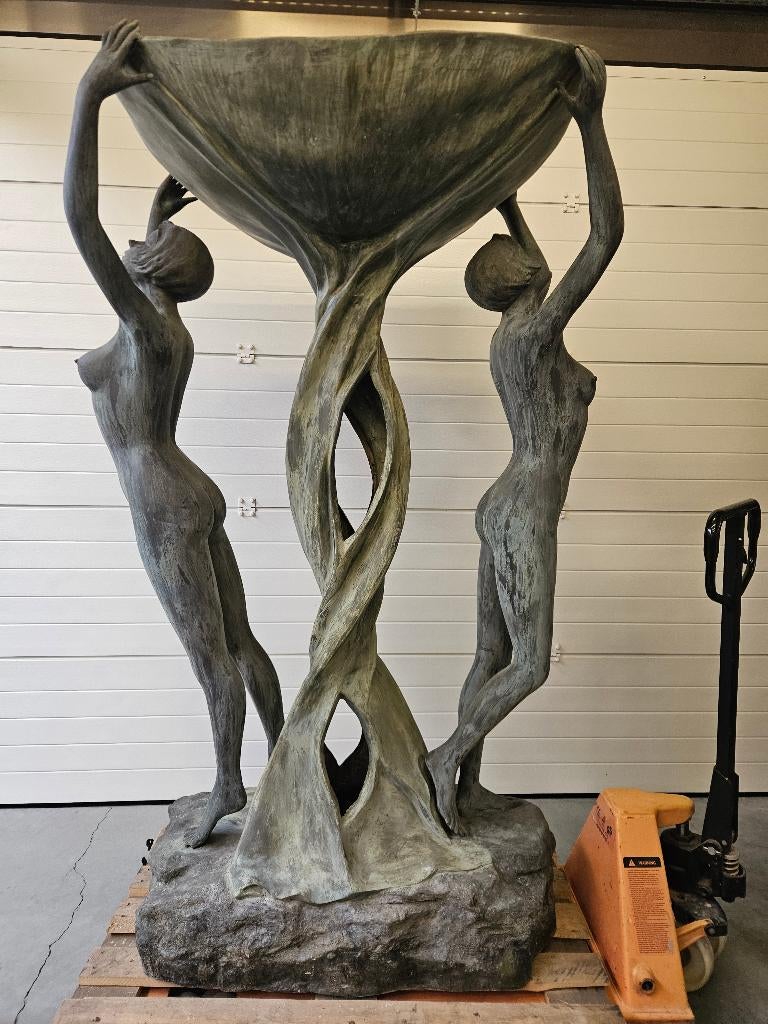 BRONZEN UITZONDERLIJK MOOIE FONTEIN TOPPER EN TOPKOOPJE!!!, Ophalen of Verzenden, Zo goed als nieuw, Overige materialen, Fontein