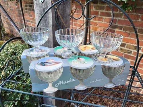 9 Vintage Italiaanse IJscoupes - Covetro Italy, Antiek en Kunst, Antiek | Glaswerk en Kristal, Ophalen