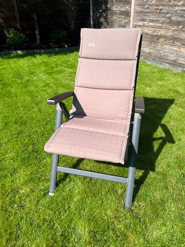 4 chaises de jardin avec dossier réglable, Enlèvement, Comme neuf, Aluminium, Ajustable