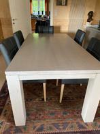 Massief eiken verlengbare eettafel., Ophalen