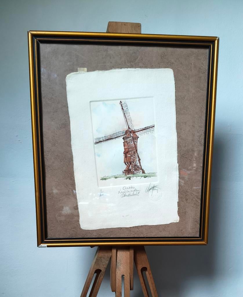 Beperkte opdruk (ingelijst aangeboden) gesigneerd door André, Ophalen of Verzenden