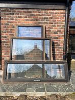 Houten raam meranti, Doe-het-zelf en Bouw, Gebruikt, Raamkozijn, 150 tot 225 cm, Inclusief glas