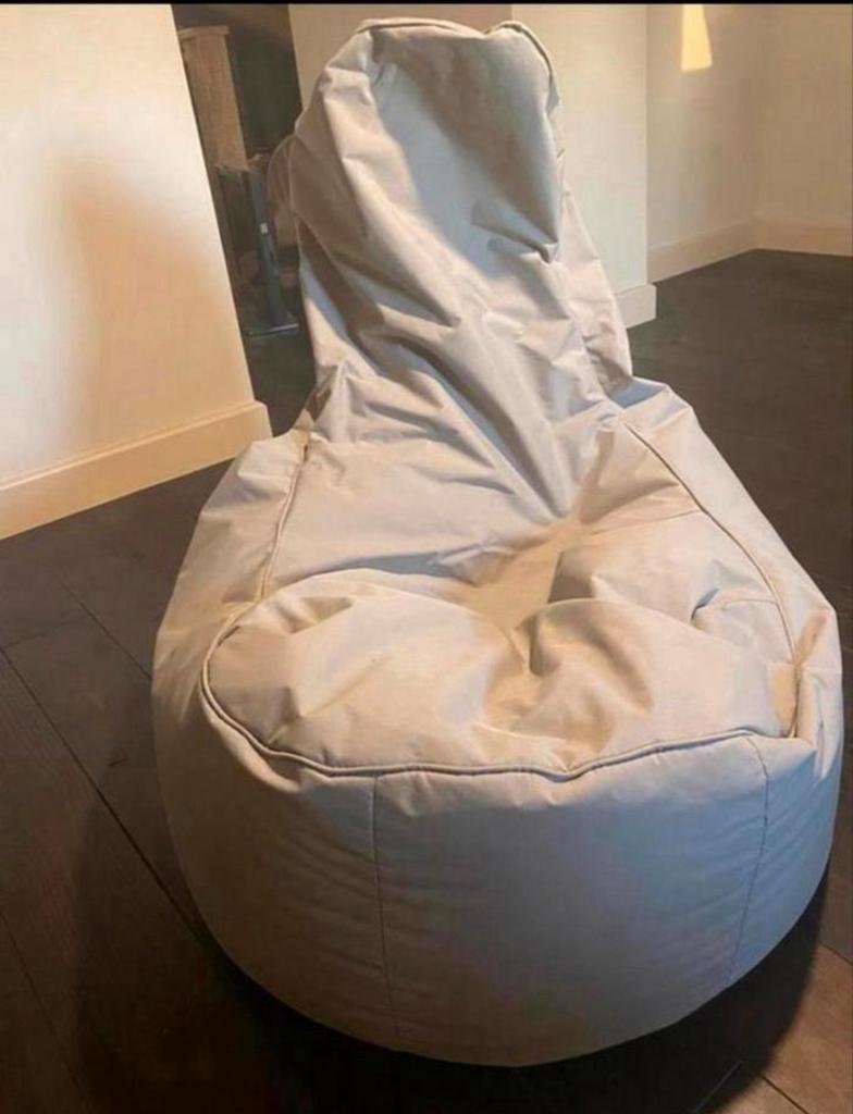Grijze zitzak lazy-life paris, Ophalen, Zo goed als nieuw, Zitzak