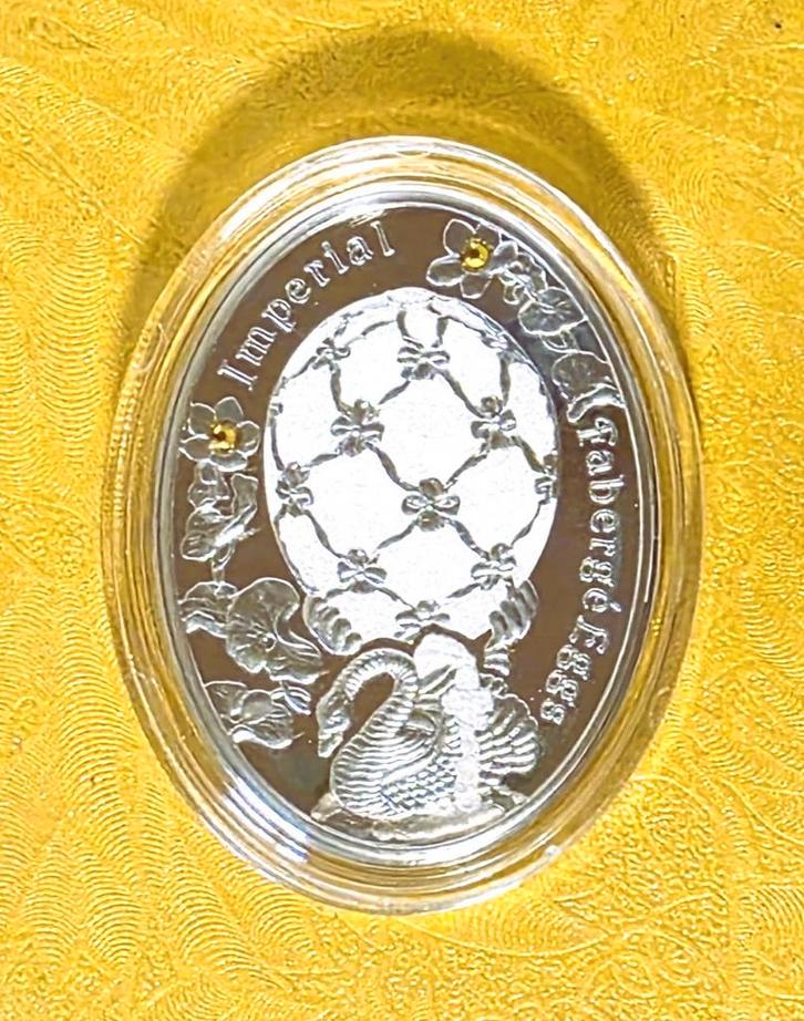 Massief zilveren munten - Fabergé, Postzegels en Munten, Edelmetalen en Baren, Ophalen of Verzenden