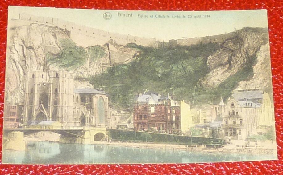 Carte postale authentique : Dinant après les bombardements., Ophalen of Verzenden, 1920 tot 1940, Gelopen, Namen