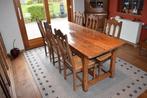 table à manger plus six (6) chaises, Table de ferme, Comme neuf, Enlèvement, 50 à 100 cm