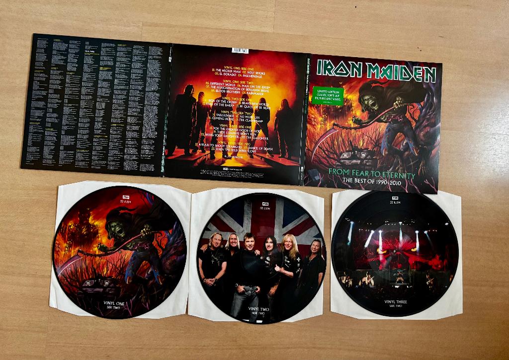 IRON MAIDEN 3LP - FROM FEAR TO ETERNITY, Cd's en Dvd's, Vinyl | Hardrock en Metal, Ophalen, Zo goed als nieuw