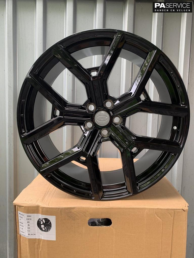 Nw 23 inch Gloss Black Land Rover Defender set incl Pirelli, Auto-onderdelen, -, 285 mm, -, Banden en Velgen