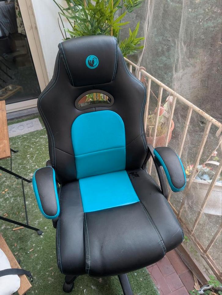 Fauteuil Gamer, Huis en Inrichting, Bureaustoelen, Zo goed als nieuw, Bureaustoel, Zwart, Gaming bureaustoel, Ophalen