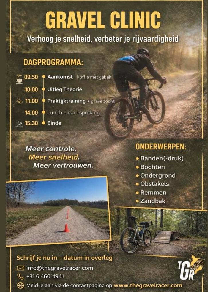 Gravel Clinic Veluwe Nederland, Fietsen en Brommers, Overige Fietsen en Brommers, Nieuw, Ophalen