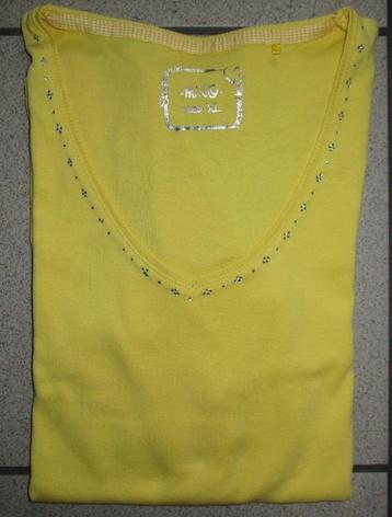 T-shirt jaune femme marque M.X.O. - taille XL - LIQUIDATION