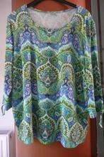 Groen geprinte bloes Erfo (a127), Kleding | Dames, Erfo, Maat 46/48 (XL) of groter, Ophalen of Verzenden, Zo goed als nieuw