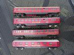 Lot van 4 oude luxe-reizigerswagons DSG - Fleischmann, Hobby en Vrije tijd, Modeltreinen | H0, Gebruikt, Gelijkstroom, Fleischmann