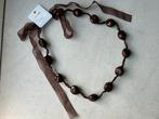 Ketting met parels in chocoladebruin, Kunststof, Verstelbaar, Bruin, Nieuw