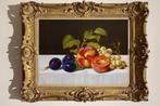 “Stilleven met perziken, druiven en pruimen” Schilderij, Antiek en Kunst, Verzenden