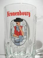 5 verschillende glazen  Kronenbourg, Ophalen, Zo goed als nieuw, Bierglas