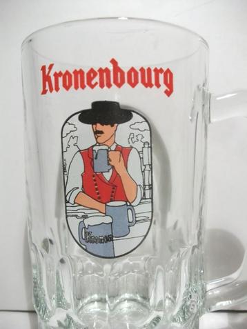 5 verschillende glazen  Kronenbourg beschikbaar voor biedingen