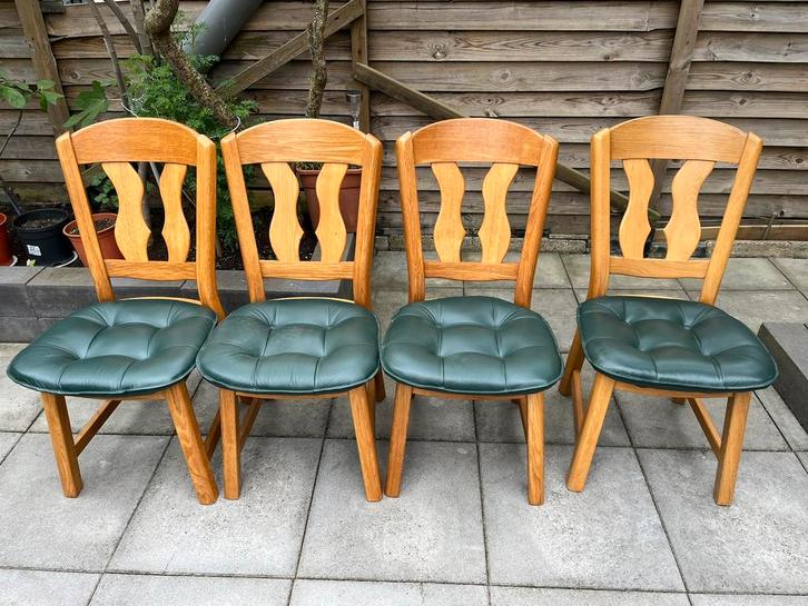 4x eikenhout stoelen z.g.a.n, Huis en Inrichting, Stoelen, Zo goed als nieuw, Vier, Hout, Ophalen