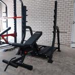 Barbarian line olympic Adjustable bench   multi press, Ophalen, Zo goed als nieuw, Halterschijven