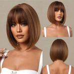 Pruik kort bob model met steil haar model Dani, Handtassen en Accessoires, Uiterlijk | Haarverzorging, Verzenden, Nieuw, Pruik of Haarverlenging