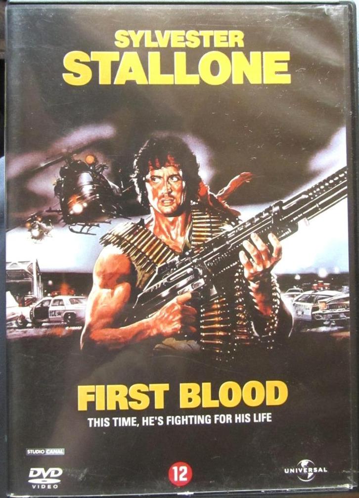 DVD ACTIE- RAMBO, FIRST BLOOD- ( SYLVESTER STALLONE), Cd's en Dvd's, Dvd's | Actie, Zo goed als nieuw, Actiethriller, Alle leeftijden