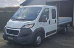 Peugeot Boxer 3.0 D DOUBLE CAB/PLATEAU/BLUETOOTH/ATT REM/TVA, Auto's, Bestelwagens en Lichte vracht, Stof, Gebruikt, Zwart, 4 cilinders