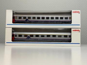 Märklin 4351 & 4352 - Voitures « Memling » SNCB I6, Enlèvement ou Envoi, Courant alternatif, Utilisé, Set de Trains