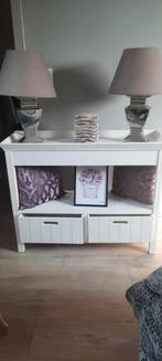 Table d'appoint blanche avec 2 tiroirs, Enlèvement