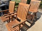 Tuinstoelen, Tuin en Terras, Tuinstoelen, Ophalen, Zo goed als nieuw, Teakhout, Verstelbaar